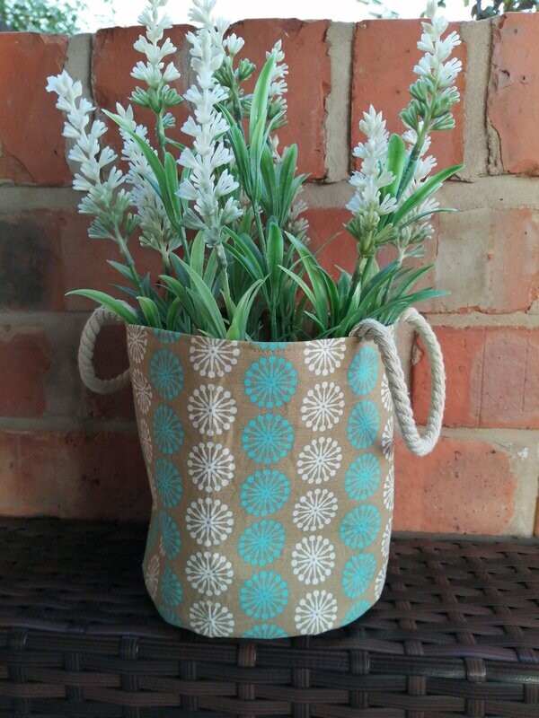 Small Basket -  Gold and blue