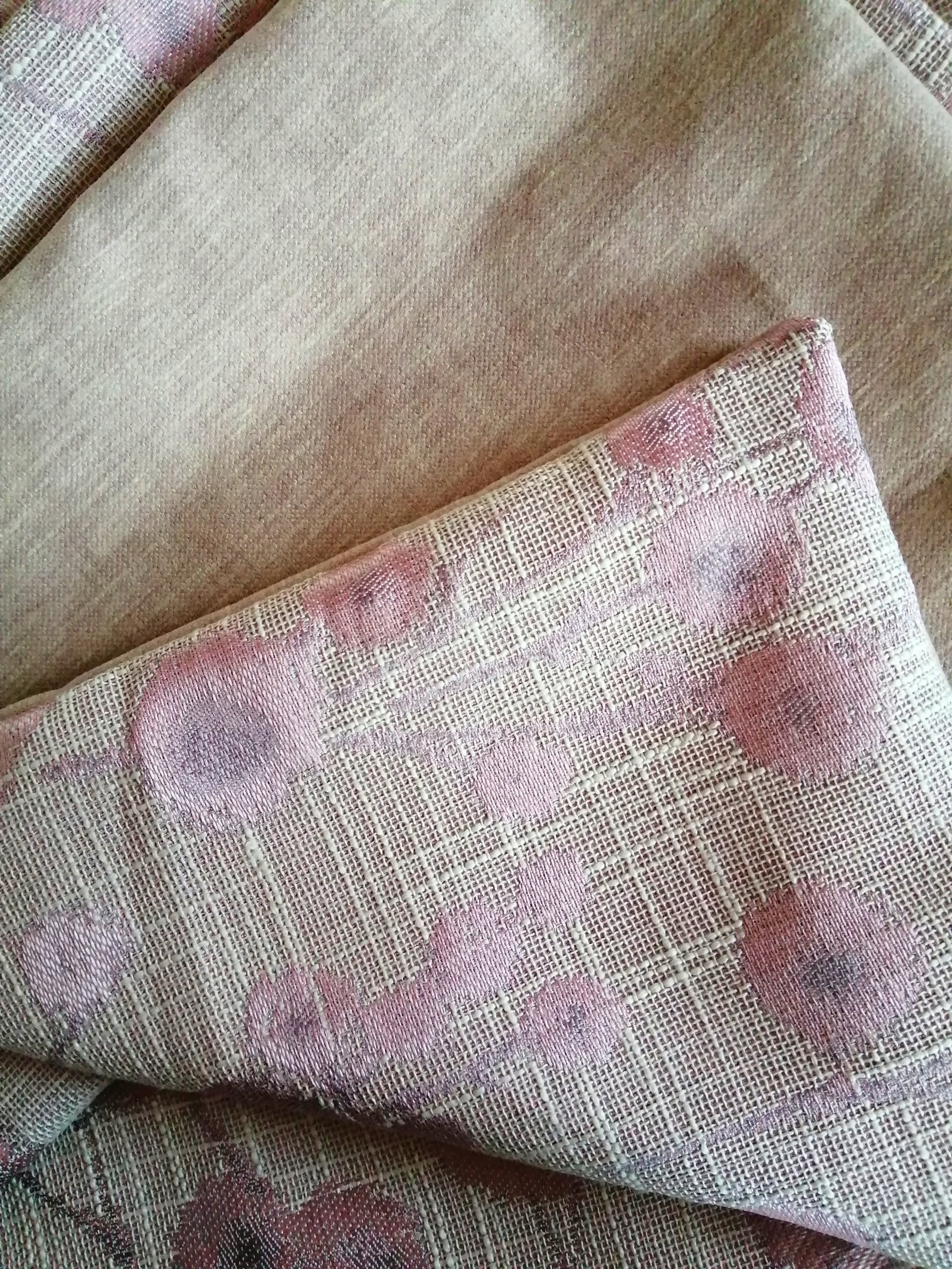 Cushion Cover - Dusky Pink Jacquard Flower Weave