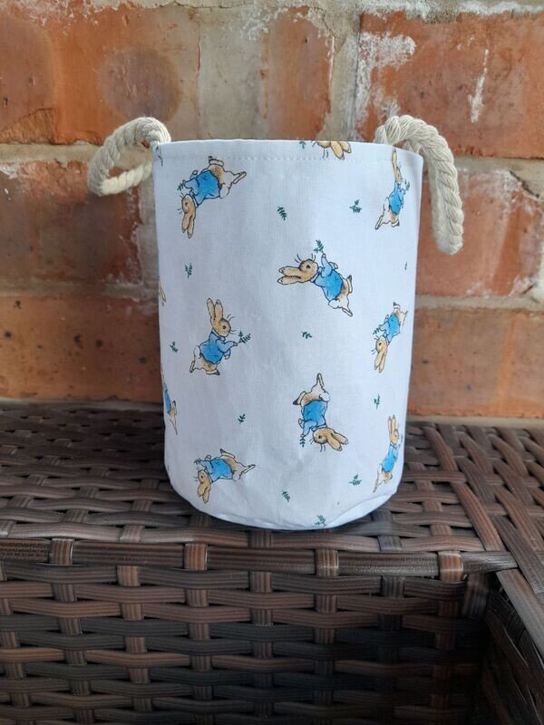 Small Basket - White with Peter Rabbit motifs