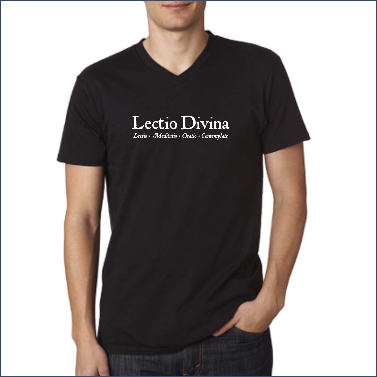 Lectio Divina  Men's Next Level Sueded V-Neck T-Shirt