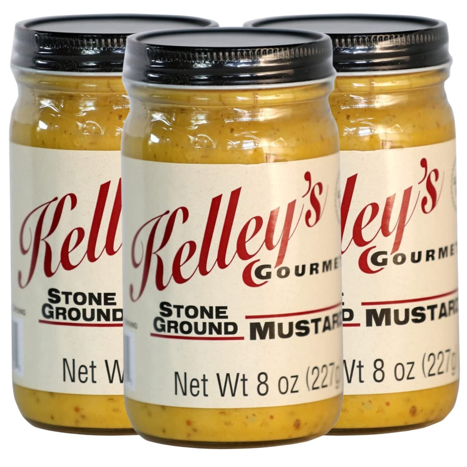 Kelley's Gourmet Stone Ground Mustard- 3 Pack