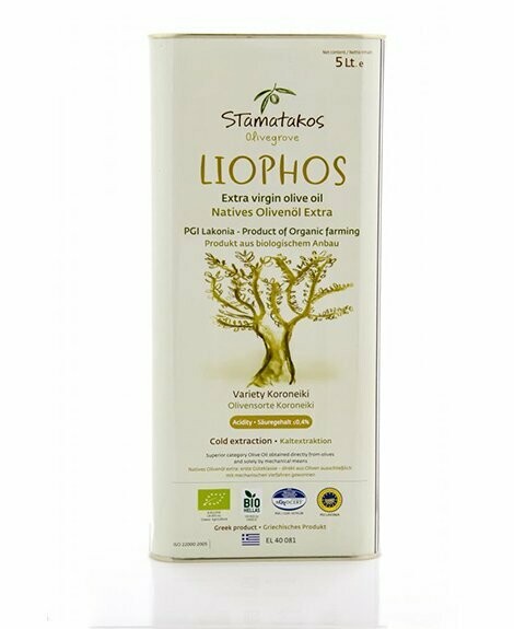 Stamatakos Liophos Bio-Olivenöl nativ extra 5l, 2024/25 Stamatakos Liophos Bio-Olivenöl nativ extra 5l, 2024/25