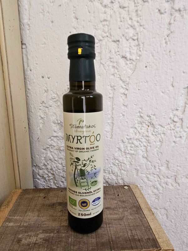 Stamatakos Myrtoo Bio-Olivenöl nativ extra 250ml, 2024 Stamatakos Myrtoo Bio-Olivenöl nativ extra 250ml, 2024