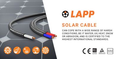 4sq. MM ǑLFLEX Solar Cable, LAPP Wires