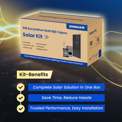 DINKAR Quick-Fit 4.1 Kw On Grid Solar Kit Single Phase DCR | SPGS4095 1PHDCR