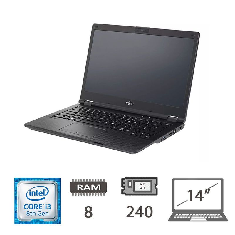 Fujitsu E449 I3-8130U 8/240GB 14&quot; W11P - Usato Grado A