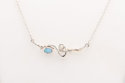 Opalite Blue & White Necklace