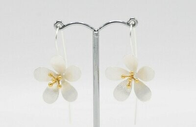 Blossom Drop Silver & Gold Earrings