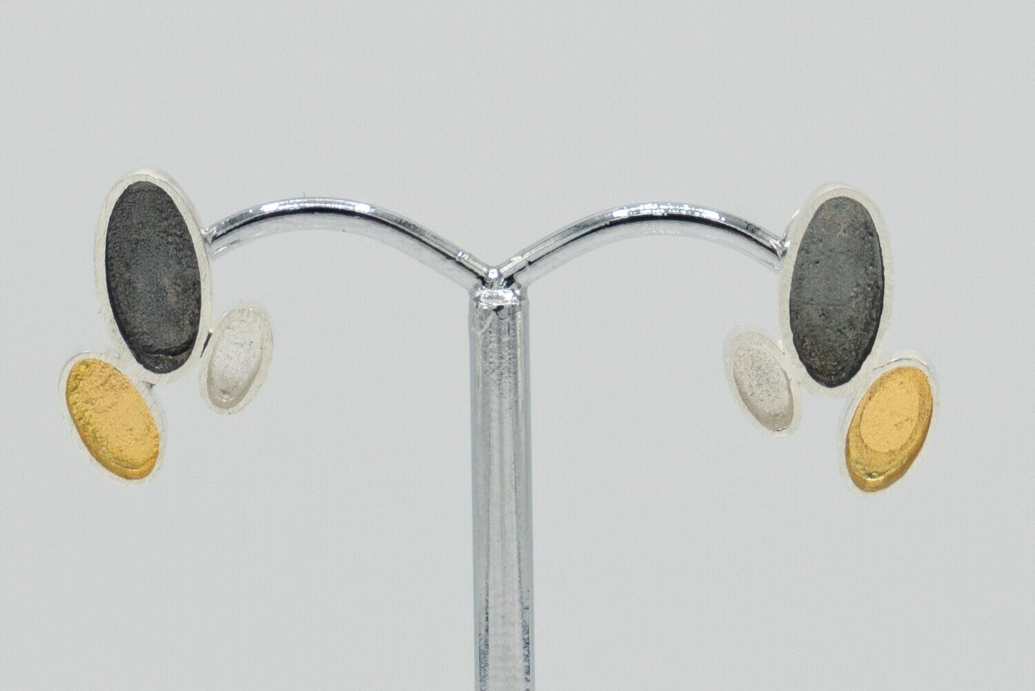 Oval designer Silver Earrings