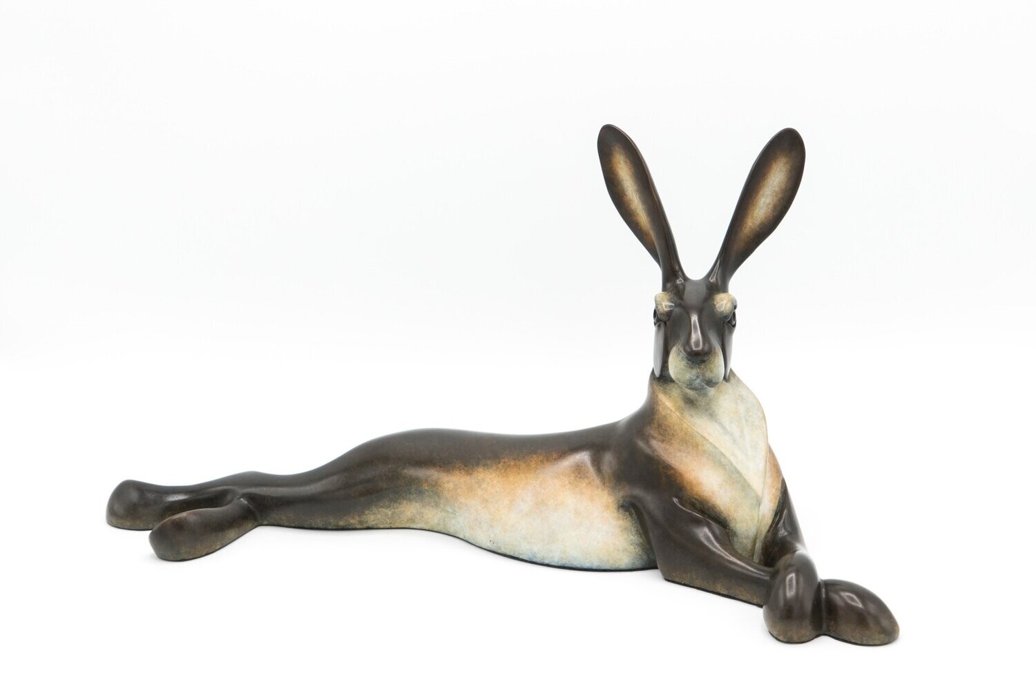 Lying Hare- David Meredith - Bronze Sculpture
