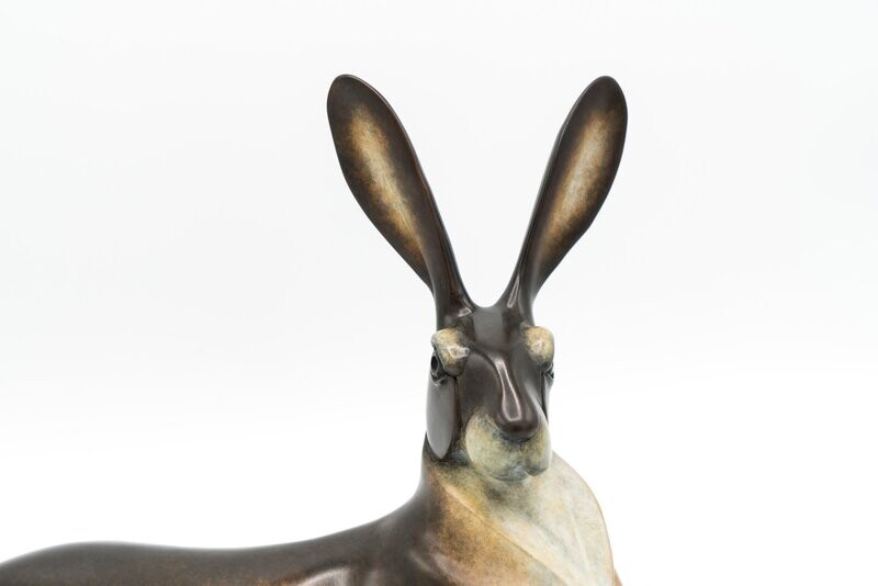Lying Hare- David Meredith - Bronze Sculpture