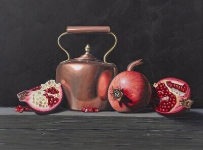 COPPER KETTLE AND POMEGRANATES