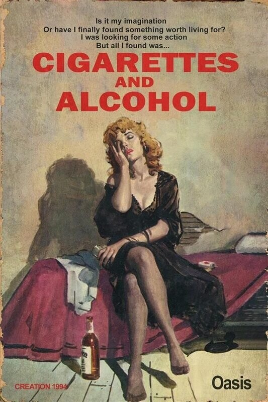 Cigarettes and Alcohol- Linda Charles- Print