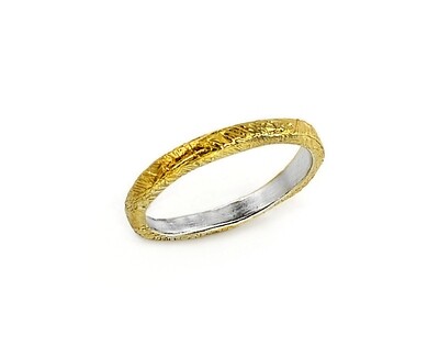 Simple textured Gold Plated Band