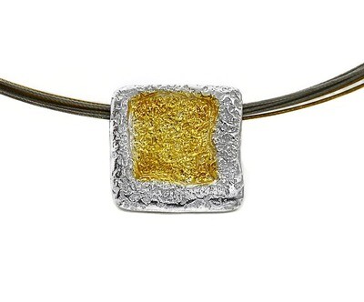 Simple Stylish Gold & Silver Pendant