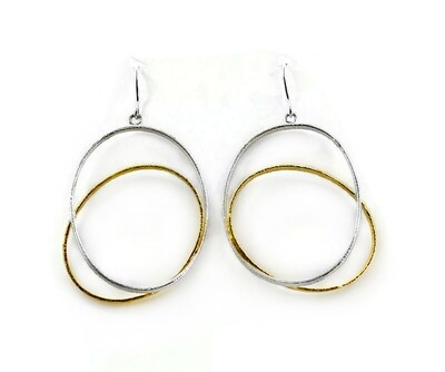 Contemporary Drop Oval Earrings