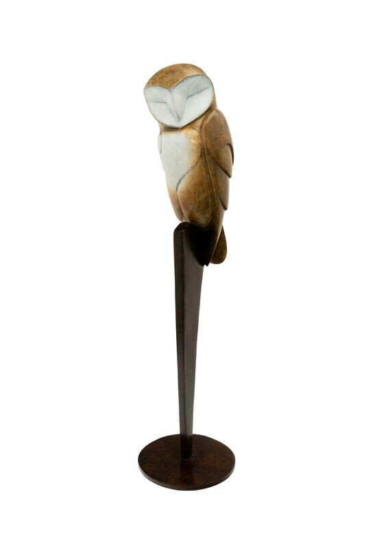 Large Resting Owl- David Meredith-Bronze Sculpture