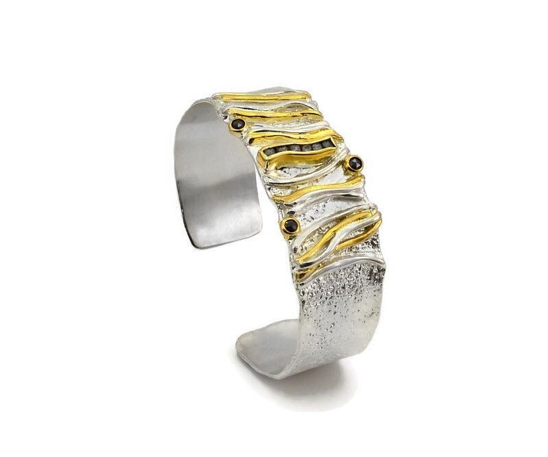Stunning Black Diamond Bracelet- Eva Stone