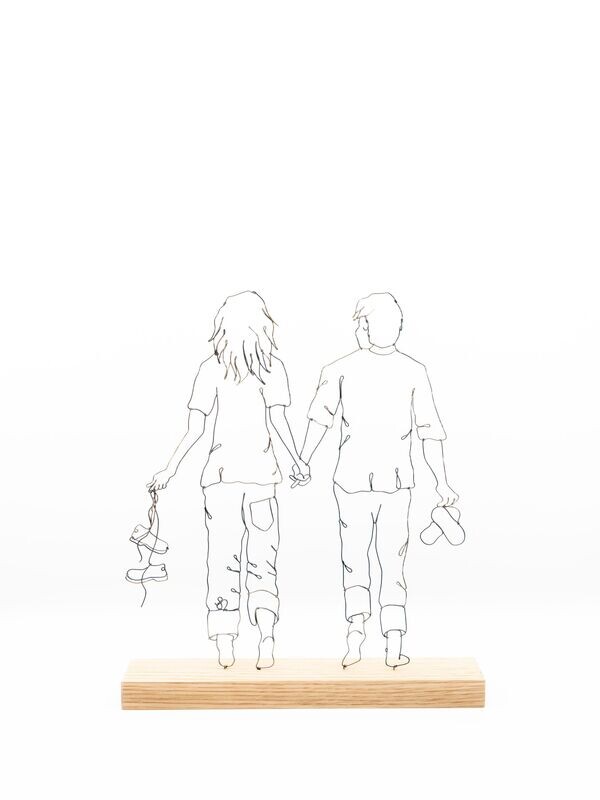 The Beach- Emma Bird- Wire Art Sculpture