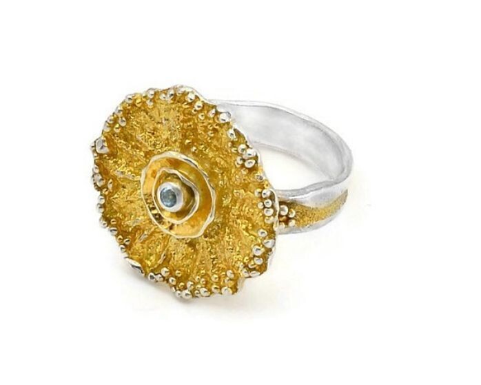Topaz & gold ring