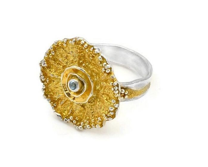 Topaz & Gold Ring- Eva Stone