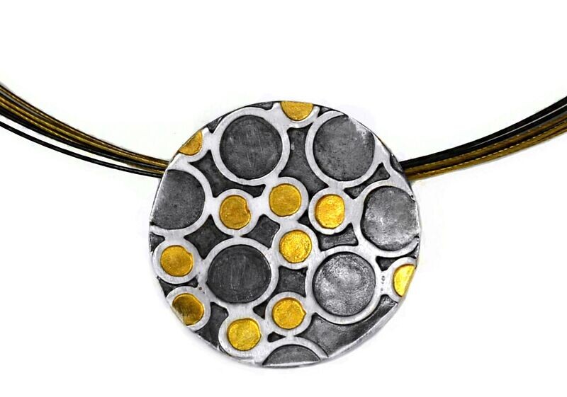 Contemporary Textured Pendant- Eva Stone