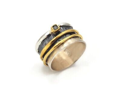 Spinning Rough Diamond Ring- Eva Stone