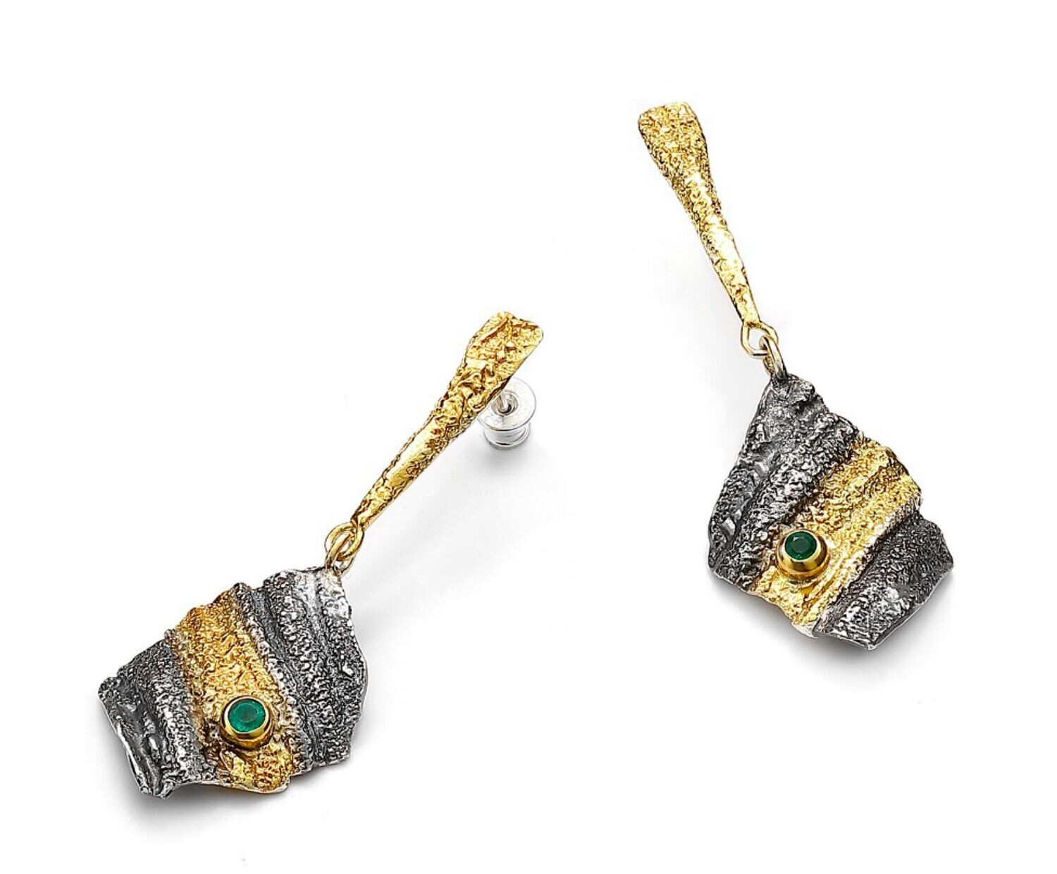 Statement emerald drop earrings