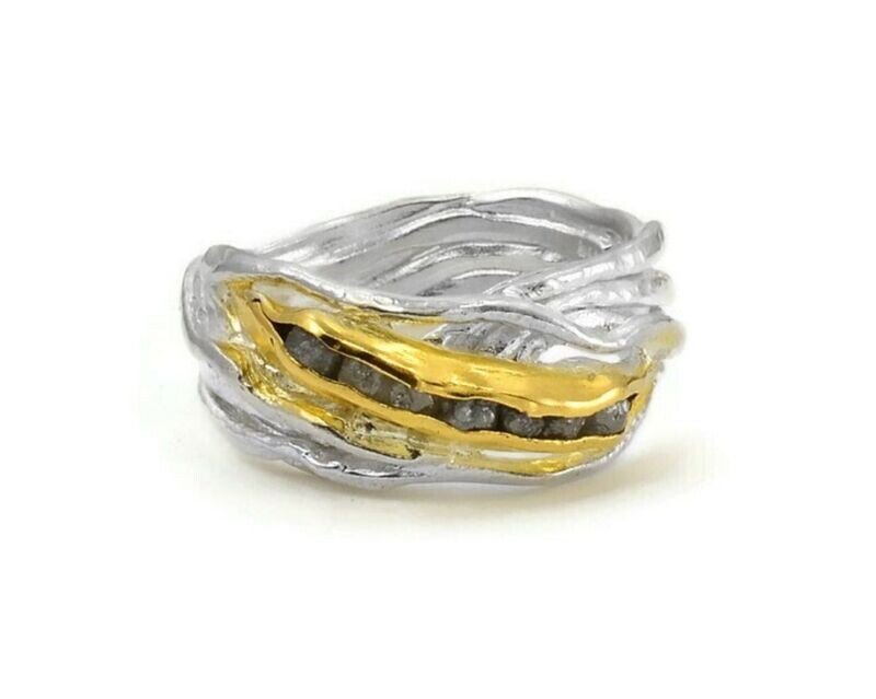 Statement rough diamond ring