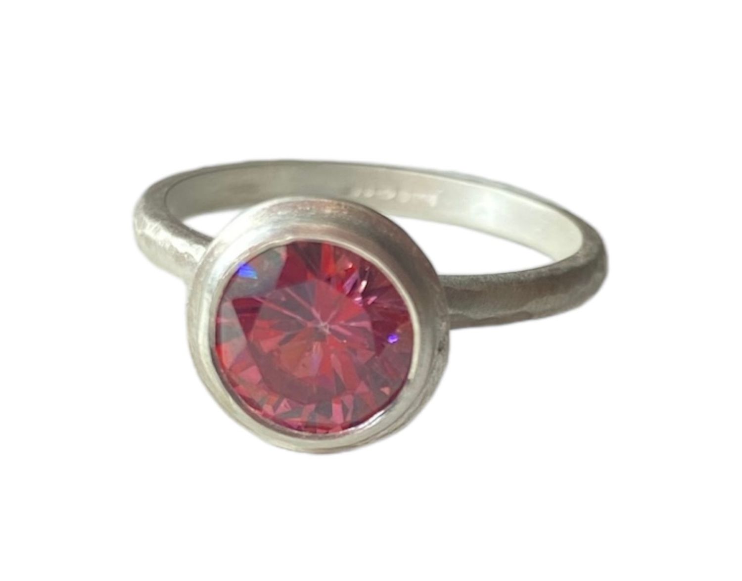 Pink Zirconia and Silver Ring- Adele Taylor