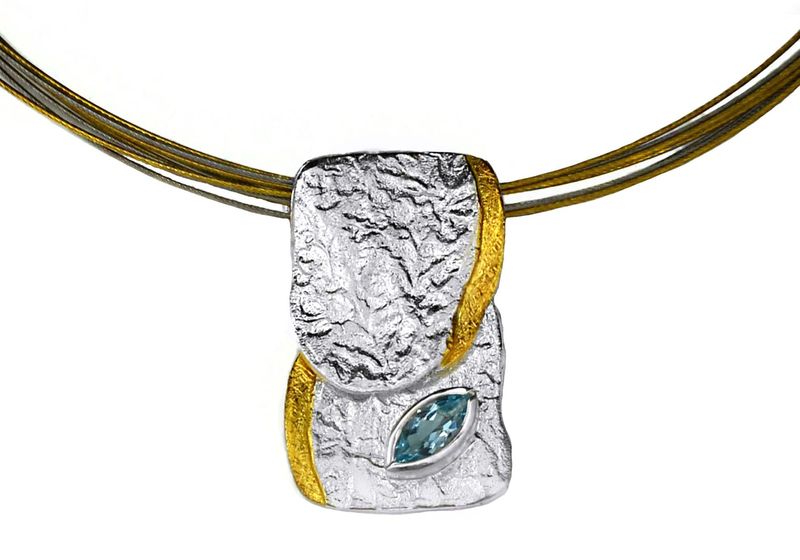 Blue Topaz Pendant- Eva Stone