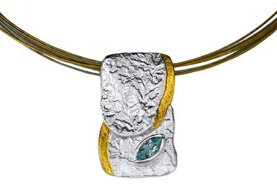 Blue Topaz Pendant- Eva Stone