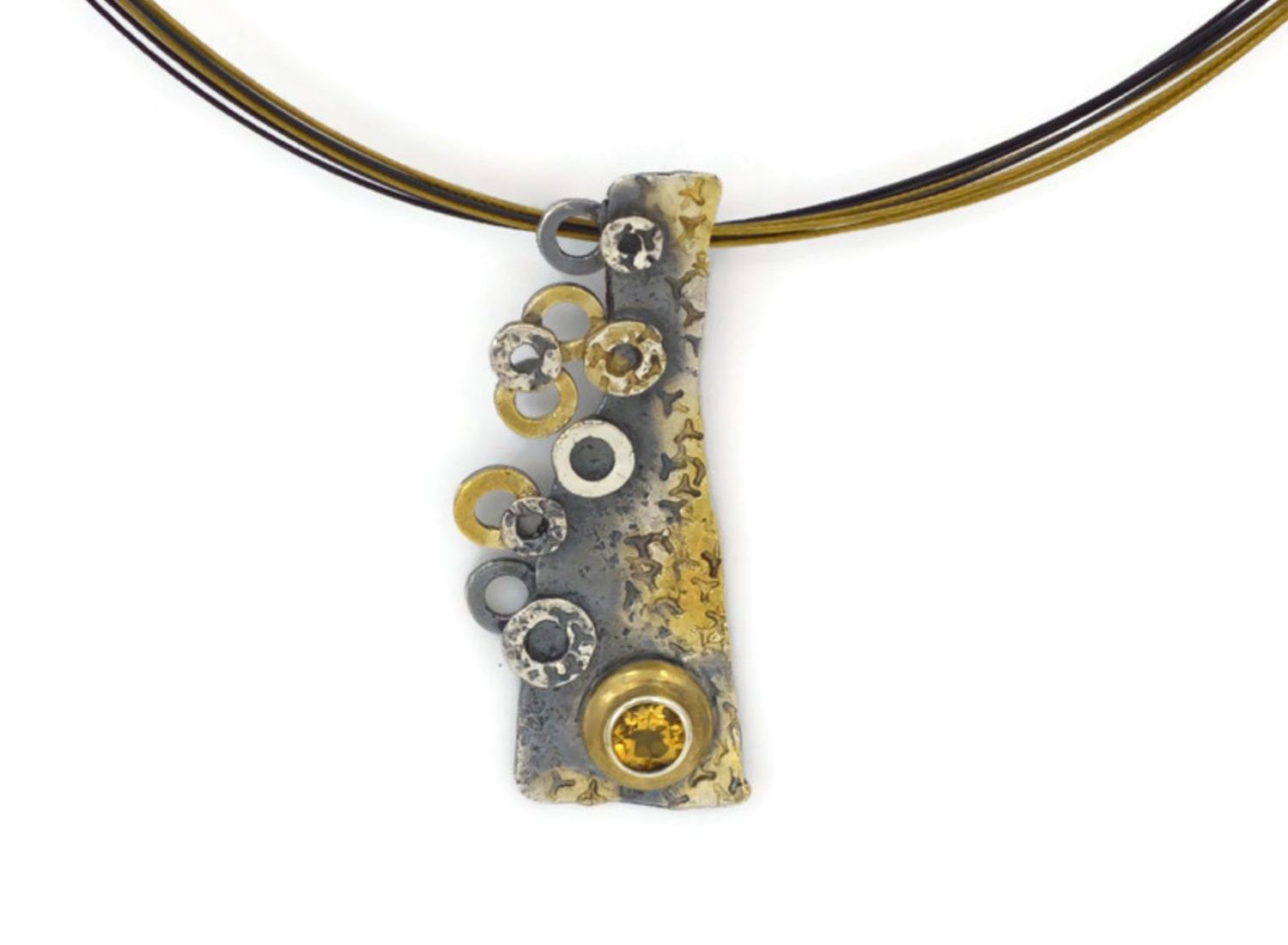 Contemporary Peridot Pendant- Eva Stone