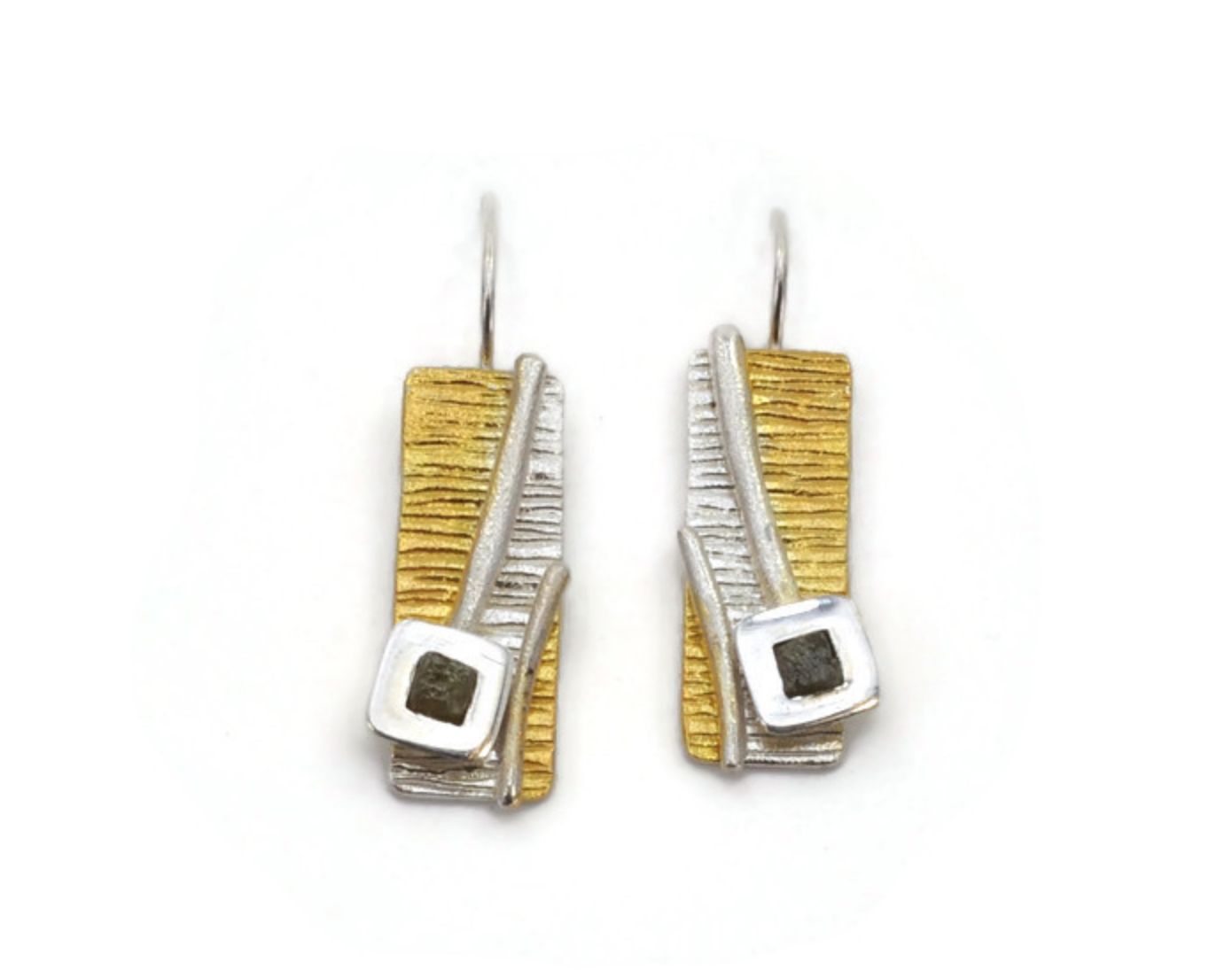 Contemporary diamond earrings