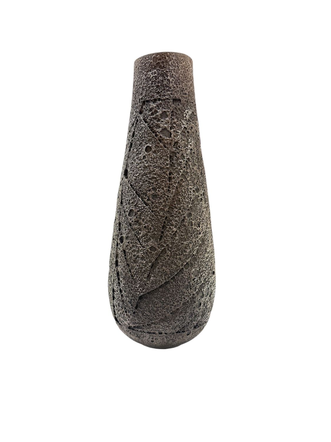 Carved Black Ceramic Vessel- Jon Bull 