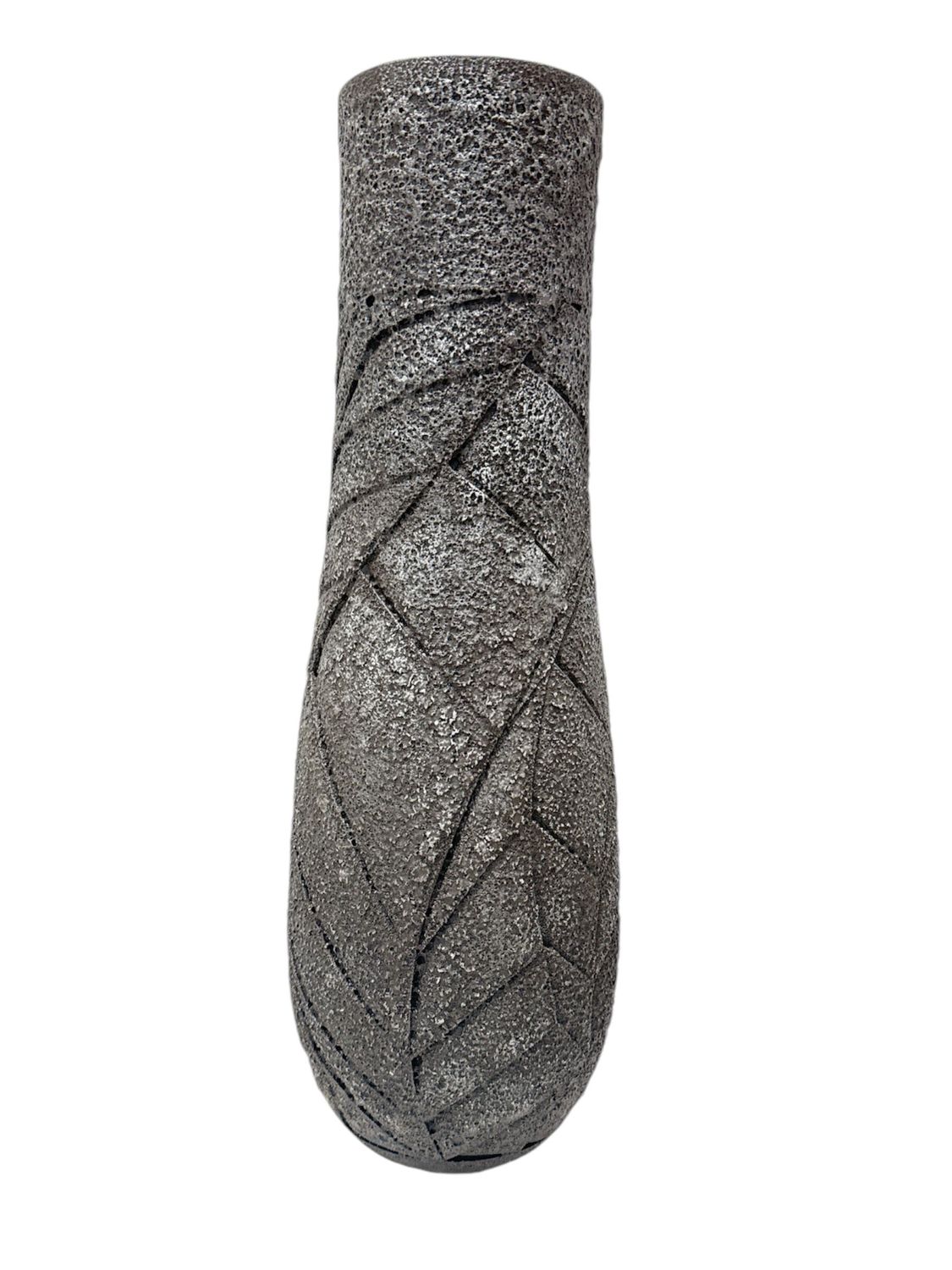 Contemporary Lava Ceramic Tall Vessel.- Jon Bull