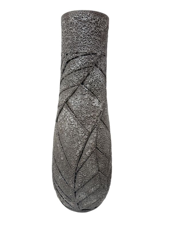 Contemporary Lava Ceramic Tall Vessel.- Jon Bull