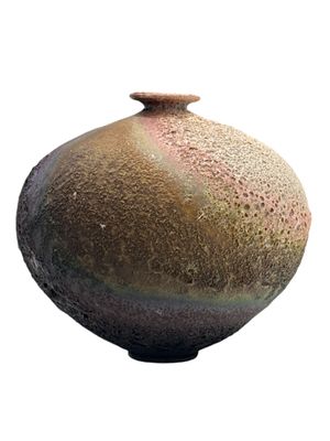 Coloured Lava with Neck Vessel- Jon Bull-Ceramic