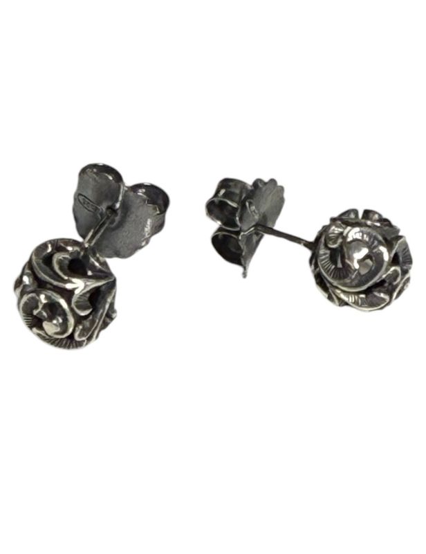 Carved Silver Studs