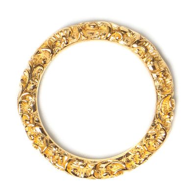 Slim Gold Carved Ring