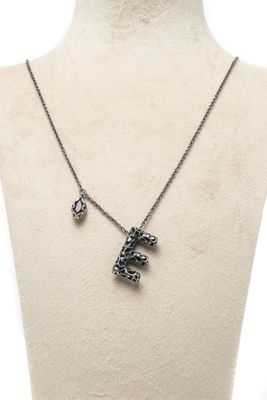 Letter pendant with Amethyst stone