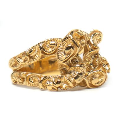 Silver ring gold plated