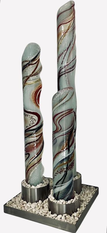 Set of three columns dusky pinks.