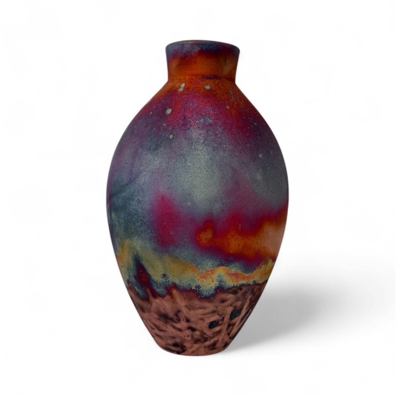Copper Raku Medium Vase- Wide