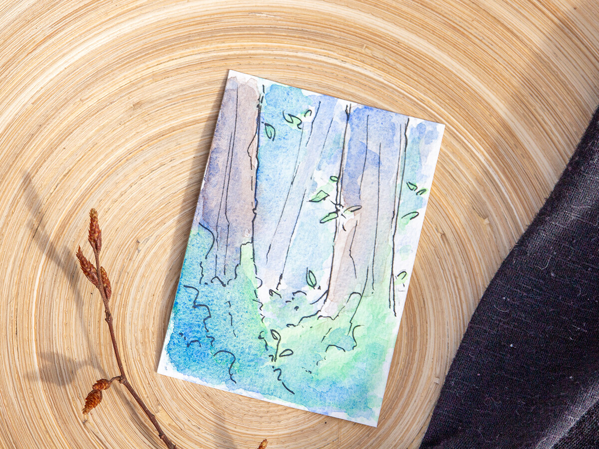 Mini aquarelle de Printemps N°10
