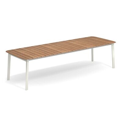 Tavolo Shine allungabile 8+2/4 posti con piano in teak