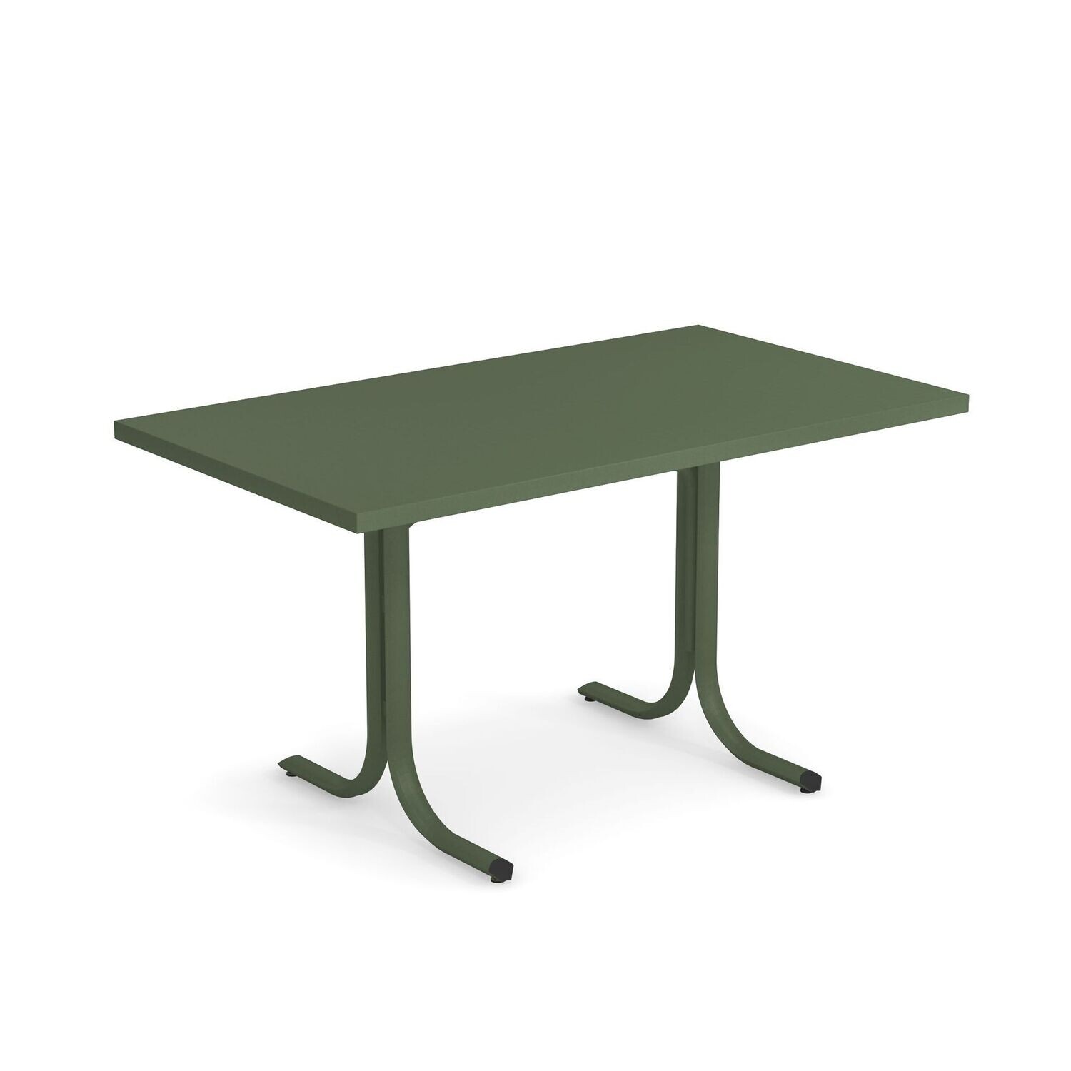 Tavolo Table System abbattibile bordo squadrato 6 posti 140x80 cm