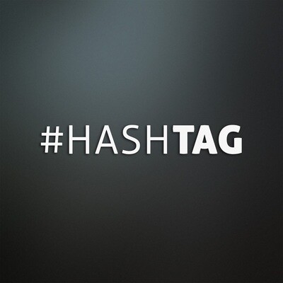 # Hashtag Aufkleber
