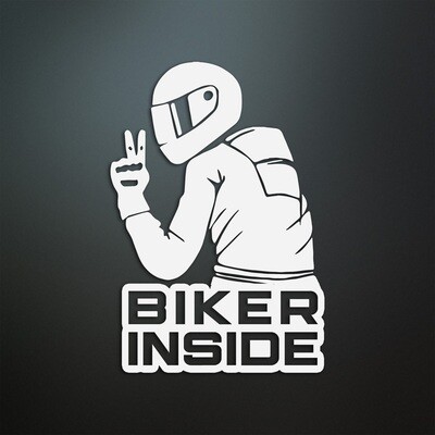 Biker inside Aufkleber