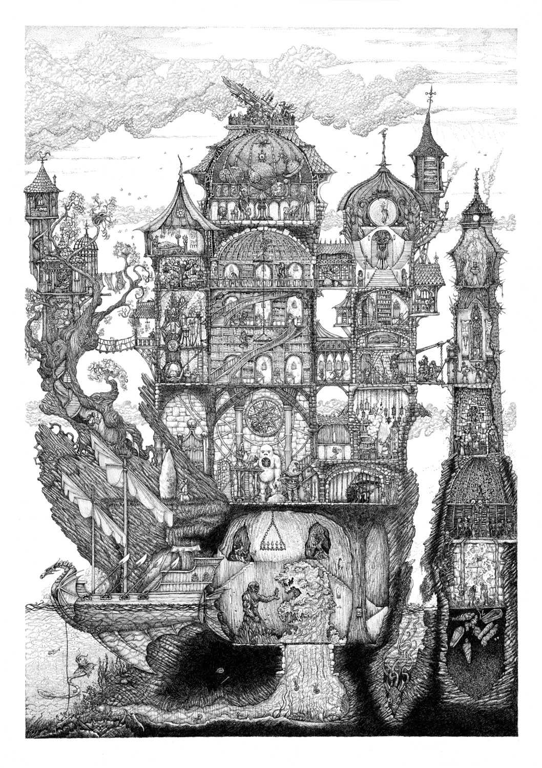 The Sorcerers' Enclave Art Print: Half Size